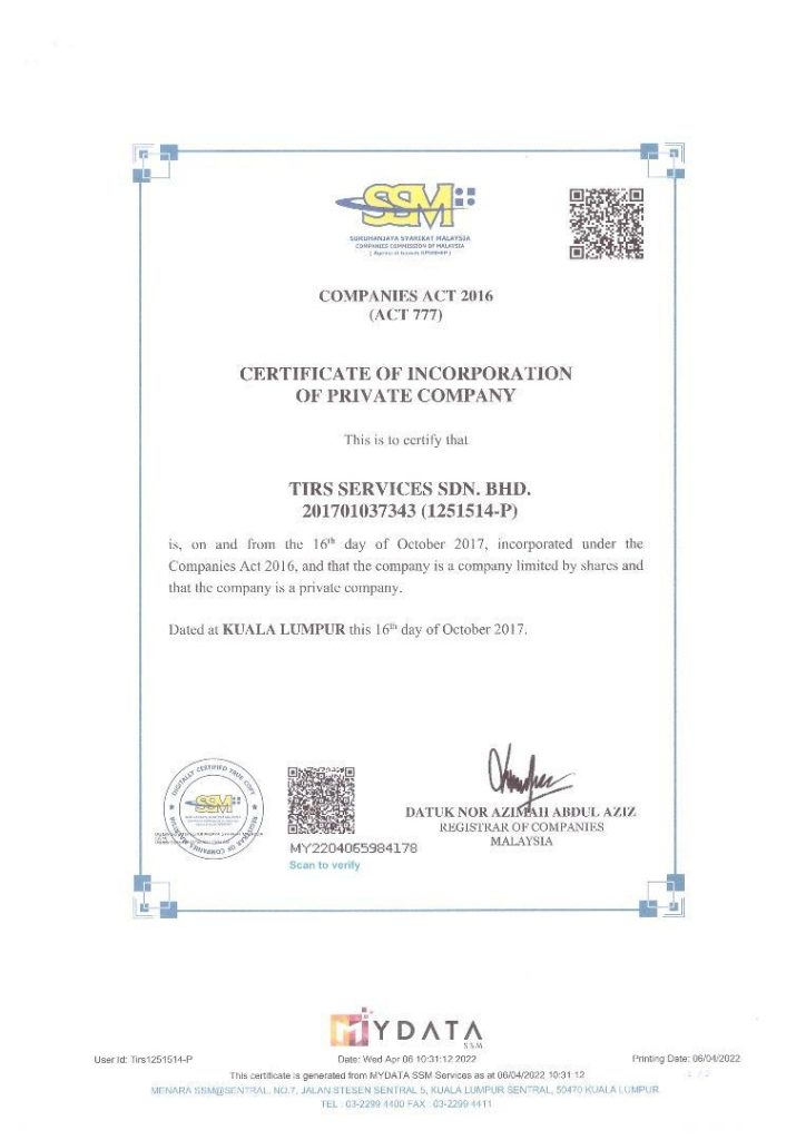 SSM Certificate
